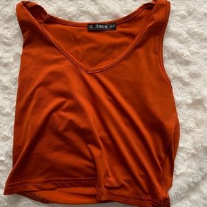 Orange crop top from shein